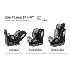 Silla coche Giratoria Aruna de 40 a 150cm Gris + Regalo
