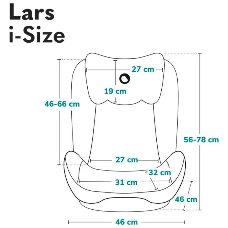 Silla coche Lars Isize 100-150cm c/ cinturon Black