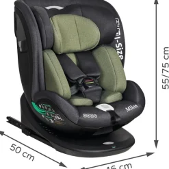 Silla coche Milos 40-150cm top tether Gris / Verde
