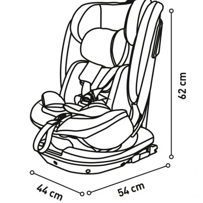 Silla coche Panafix ISize 40-150cm Top Tether Gris