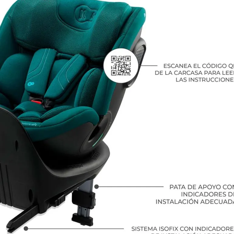Silla coche Xrider2 I-Size 40-150 cm c/pata green