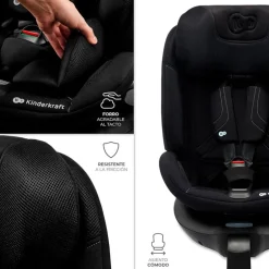 Silla coche Xrider2 I-Size 40-150 cm c/pata Negra + Regalo