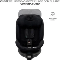 Silla coche Xrider2 I-Size 40-150 cm c/pata Negra + Regalo