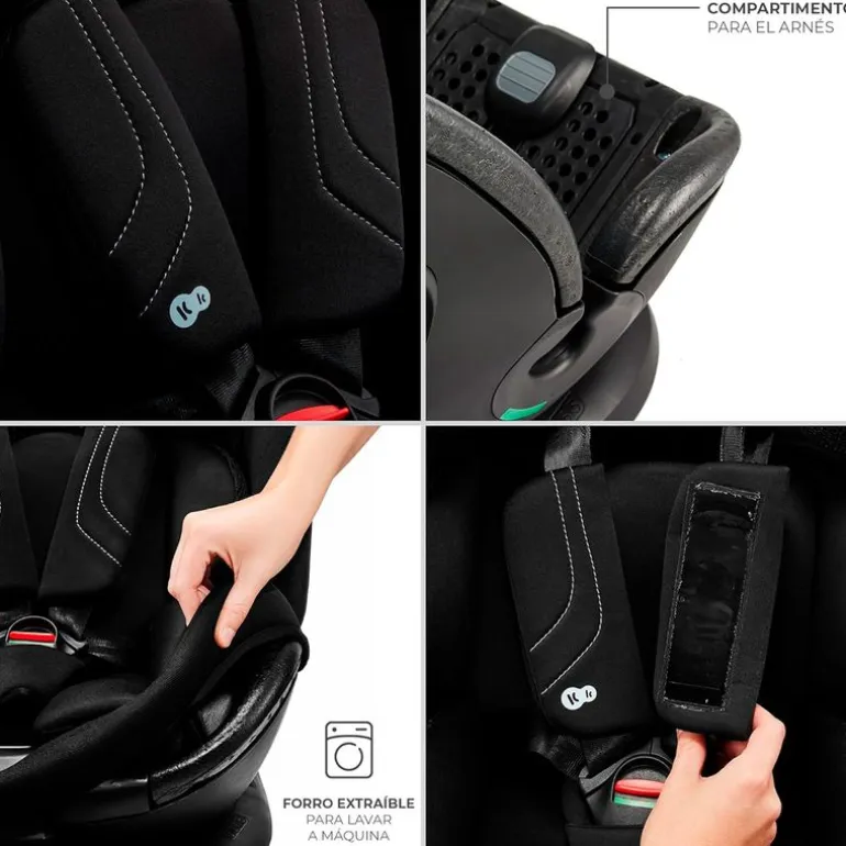 Silla coche Xrider2 I-Size 40-150 cm c/pata Negra + Regalo