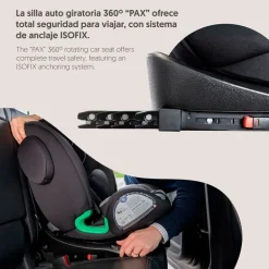 Silla de coche Pax de 40-150cm c/ Pata Gris