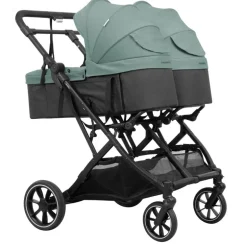 Silla Gemelar Tour Twin Max + 2 capazos Green
