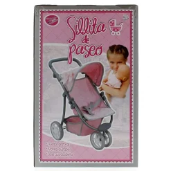 Silla Muñecas Rosa con 3 Ruedas