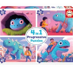 Simpáticos Dinos Puzzles Progresivos