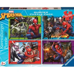 Spiderman Pack 4 Puzzles 100 Piezas
