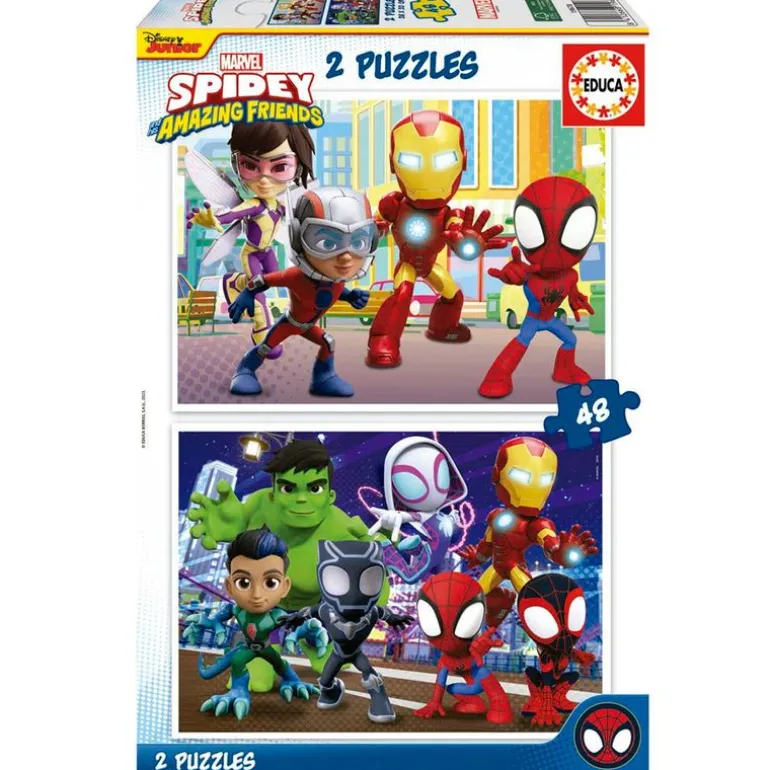 Spiderman y sus Amigos Puzzle 2x48 Piezas