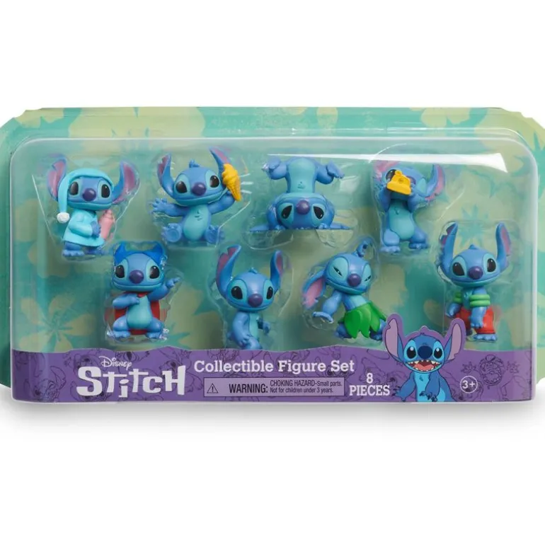 Stitch Pack 8 Figuras Poses Divertidas