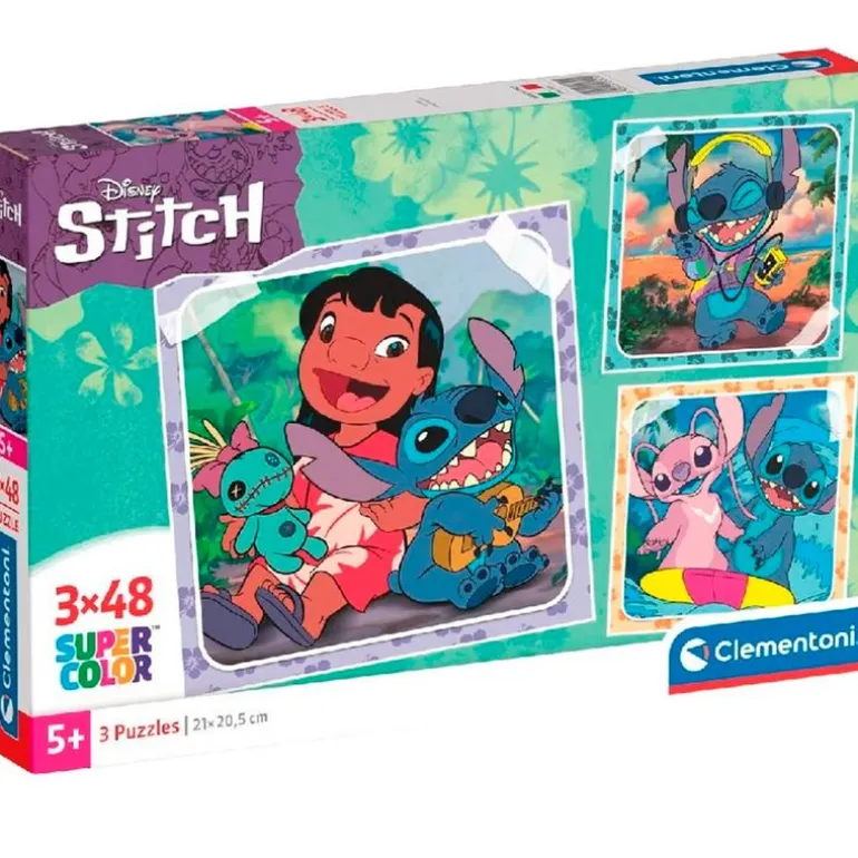 Stitch Puzzle 3x48 Piezas