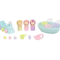 Sylvanian Families Pack Baño Trillizos Conejo