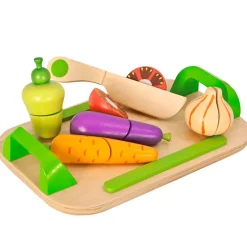 Tabla de Madera Infantil Corte de Verduras