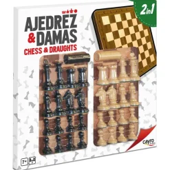 Tablero Ajedrez y Damas Madera