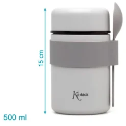 Termo papillero inox 500 ml Gris