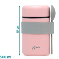 Termo papillero inox 500 ml Rosa