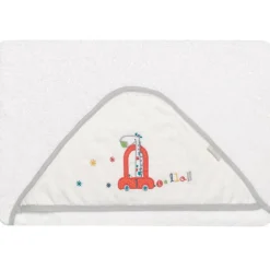 Toalla bebé con capucha Jirafa Gris