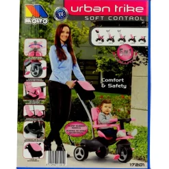 Triciclo Rosa con Ruedas de Goma