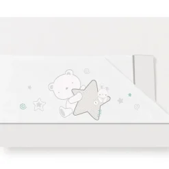 Triptico sabanas de cuna de 120*60 Peluche Gris