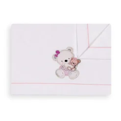 Triptico Sábanas cuna de 120*60 Osito Bco/ Rs