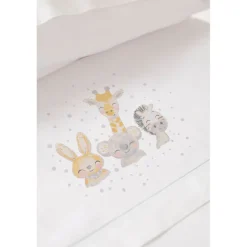 Triptico Sábanas cuna de 120*60 Acuarela Bco/gris