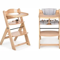 Trona Madera con cojín Full Gris