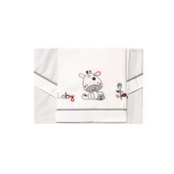 Tríptico sábanas 140x80 Jirafa Gris