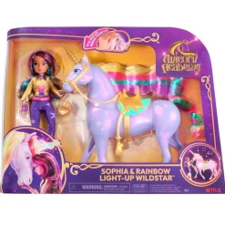 Unicorn Academy Muñeca Sophia y Rainbow con Luz y Sonidos