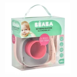 Vajilla 4 pzas silicona Rosa