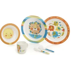 Vajilla infantil 6 piezas Microondas Roar