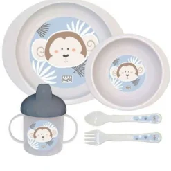 Vajilla Para Microondas 5 Piezas Jungle Mono