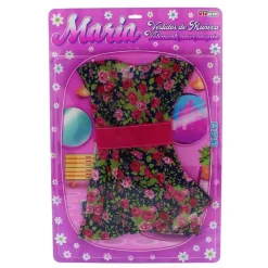 Vestido Muñeca 85 cm Flores Verde