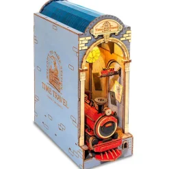 Viaje en el Tiempo Maqueta Madera Book Nook Sujetalibros