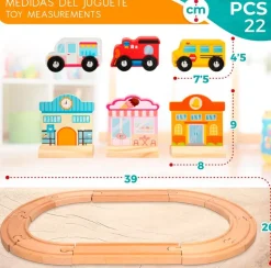 Woomax Pista y Vehículos de Madera