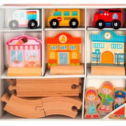 Woomax Pista y Vehículos de Madera