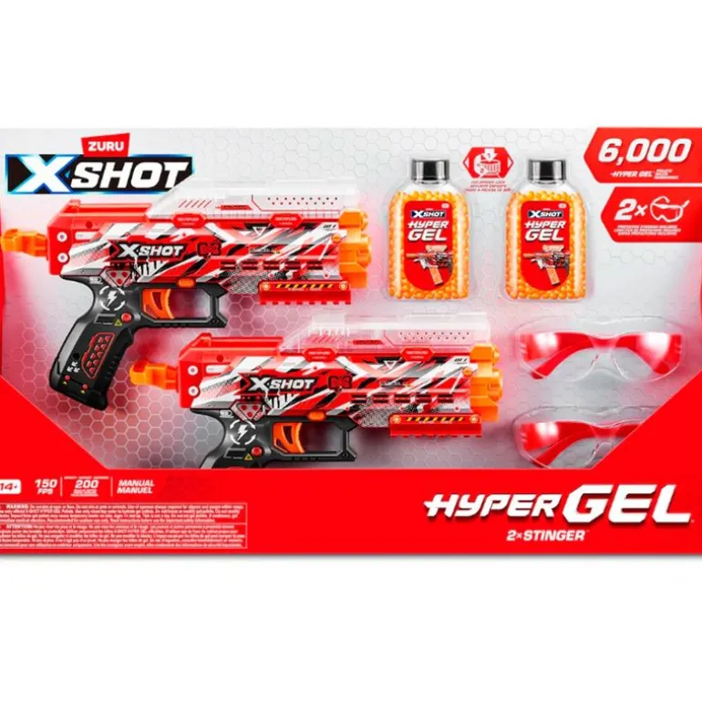 X-Shot Hyper Gel Pack 2 Lanzadores Stringer